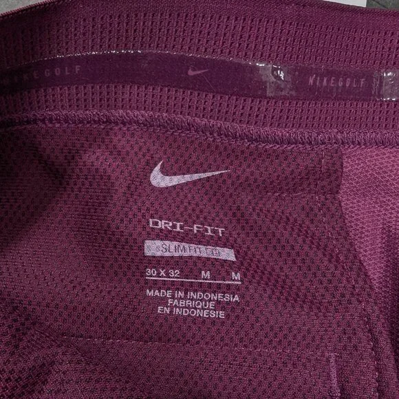 $95 Nike Dri-Fit Vapor Slim Fit Golf Pants Maroon Mens 30x32 34x34 Slim Fit
